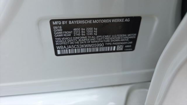2019 BMW 5 Series 530i