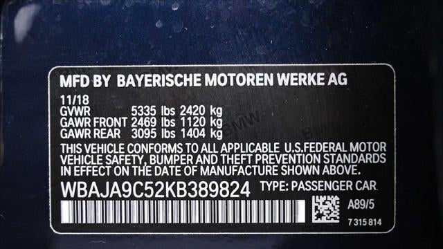 2019 BMW 5 Series 530e iPerformance