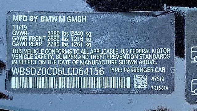 2020 BMW M8 Base