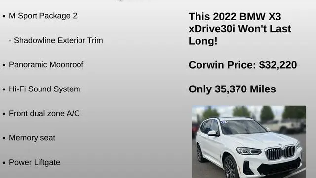 2022 BMW X3 xDrive30i