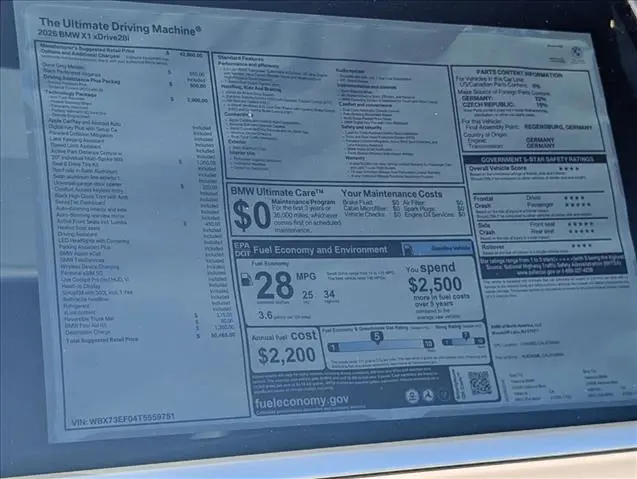 2026 BMW X1 - $45,777