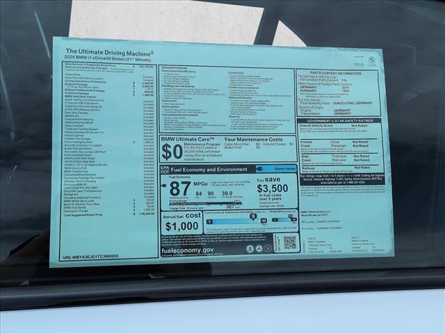 2026 BMW I7 - $118,357
