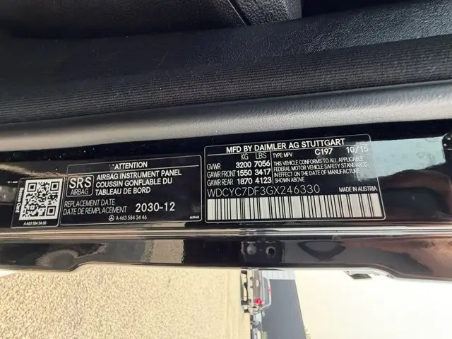 2016 Mercedes-Benz G-Class - $80,995