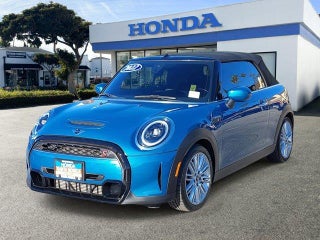 2022 MINI Convertible with Island Blue Metallic Exterior