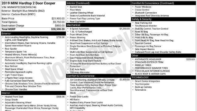 2019 MINI Hardtop 2 Door Cooper