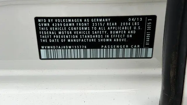 2013 Volkswagen GTI Wolfsburg Edition PZEV