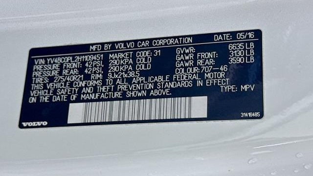 2017 Volvo XC90 T8 eAWD Inscription