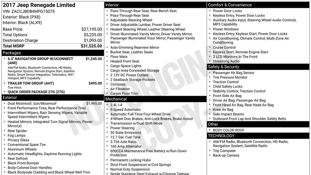 2017 Jeep Renegade Limited