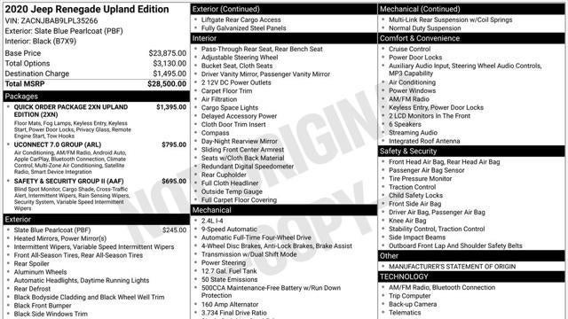 2020 Jeep Renegade Sport