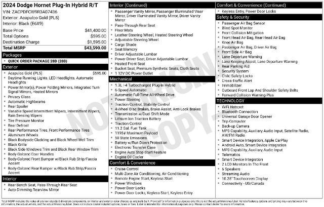 2024 Dodge Hornet - $19,490