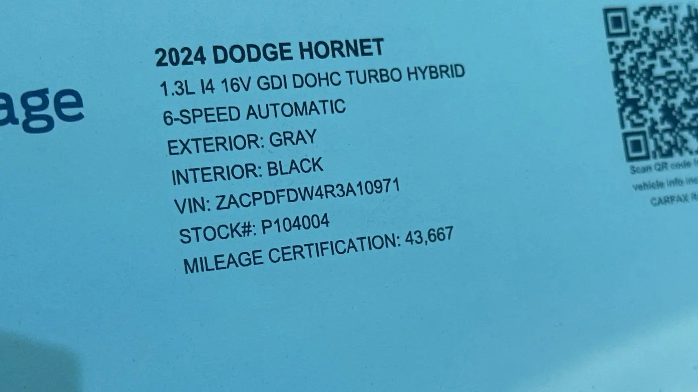 2024 Dodge Hornet R/T Plus