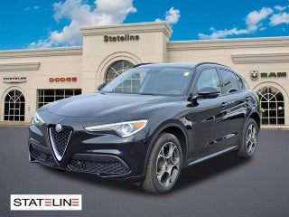 2018 Alfa Romeo Stelvio with Vulcano Black Metallic Exterior