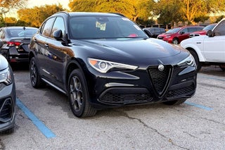 2022 Alfa Romeo Stelvio with Vulcano Black Metallic Exterior